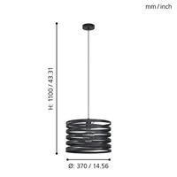 Eglo Zwarte hanglampCremella Ø 37cm - 99345 - thumbnail