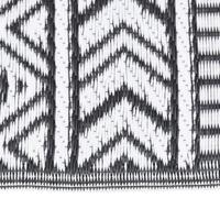 VidaXL Buitenkleed arakil 80x150 cm polypropeen zwart - thumbnail