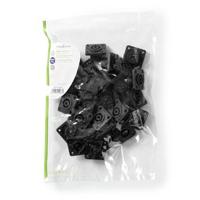 Luidsprekerconnector | Luidspreker 4-pins female | 25 stuks | Vierkant | Zwart - thumbnail