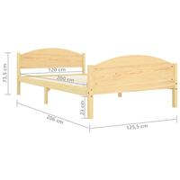 Bedframe massief grenenhout 120x200 cm - thumbnail