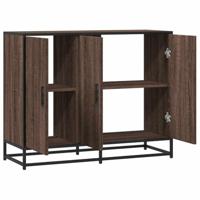 Dressoir 94x35x76 cm bewerkt hout bruin eikenkleur - thumbnail