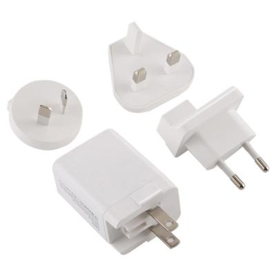 5 in 1 18W voedingsadapter stekkeradapter Convertible US + VK + EU + AU plug