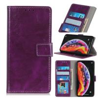 Retro Crazy Horse textuur horizontale Flip lederen case voor OnePlus 7 Pro met houder & kaartsleuven & foto frame & portemonnee (paars) - thumbnail