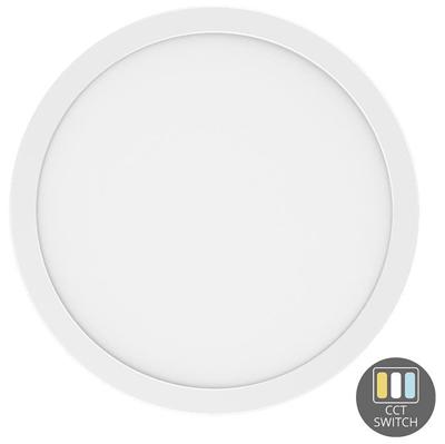 Enzo led panel downlighter | wit | 6-18w | tri-white + hf-sensor | cct 3000-4000-6000k | 6-12-18w | diameter 230mm - led2570 Enzo led panel downlighter | wit | 6-18w | tri-white + hf-sensor | cct 3000-4000-6000k | 6-12-18w | diameter 230mm - led2570