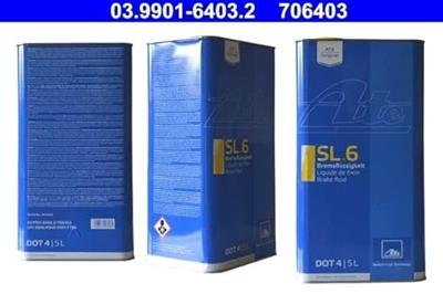 Ate remvloeistof "sl 6" brake fluid 5 ltr. "dot 4 sl 6"