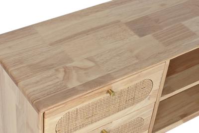 Tv-meubel DKD Home Decor Natuurlijk Metaal Rubberwood 120 x 30 x 48 cm