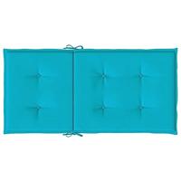 VidaXL Stoelkussens 6 st lage rug stof turquoise - thumbnail
