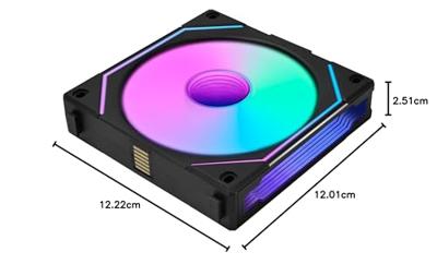 Lian Li UNI FAN SL-INF 120, 1-pack, Black, ARGB Reverse Blade PWM