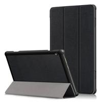 Lunso - Lenovo Tab M10 Gen 1 - Tri-Fold Bookcase hoes - Zwart - thumbnail