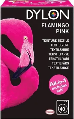 Dylon Dylon Textielverf Flamingo Roze - 350 GR Dylon Dylon Textielverf Flamingo Roze - 350 GR