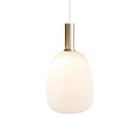 Hanglamp opaal glas &apos;Alton 23&apos; Nordlux wit messing E27 fitting 23 cm - thumbnail