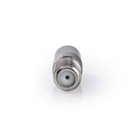 Satelliet- en Antenne-Adapter | Coax Male - F Female | Metaal - thumbnail
