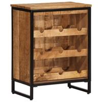 Wijnrek voor 9 flessen 55x33x70 cm massief mangohout - thumbnail