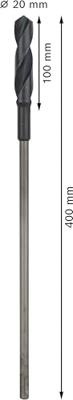 Bosch Accessories 2608597410 Bekistingsboor 20 mm Gezamenlijke lengte 400 mm SDS-Plus 1 stuk(s) Bosch Accessories 2608597410 Bekistingsboor 20 mm Gezamenlijke lengte 400 mm SDS-Plus 1 stuk(s)