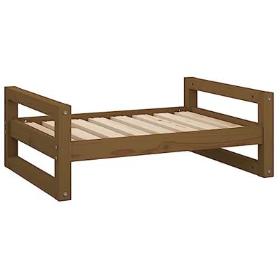 VidaXL Hondenmand 75,5x55,5x28 cm massief grenenhout honingbruin VidaXL Hondenmand 75,5x55,5x28 cm massief grenenhout honingbruin