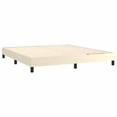 Bedframe kunstleer crmekleurig 180x200 cm