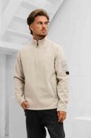 Malelions Sherpa Half Zip Sweater Heren Beige - Maat S - Kleur: Beige | Soccerfanshop - thumbnail