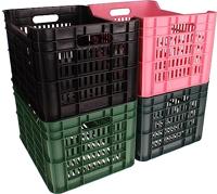 AMIGO fietskrat 30 liter kunststof roze - thumbnail