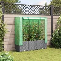 VidaXL Plantenbak verhoogd met kashoes 120x40x138 cm rattanlook - thumbnail