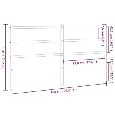 Hoofdbord 160 cm metaal wit Hoofdbord 160 cm metaal wit