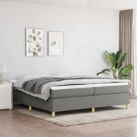 Boxspring met matras stof donkergrijs 200x200 cm - thumbnail