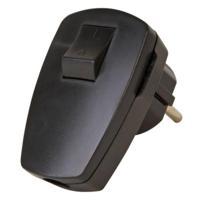 N & L 10233 Haakse stekker met randaarde Kunststof Met schakelaar 230 V Zwart - thumbnail