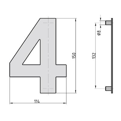 Basi 7300-1004 Huisnummerbord Antraciet