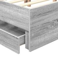 Bedframe met lade Grijze Sonoma 120 x 200 cm Geconstrueerd hout - thumbnail