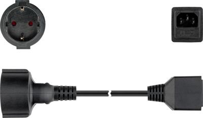 goobay IEC-verlengkabel C14 > stopcontact met randaarde