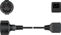 goobay IEC-verlengkabel C14 > stopcontact met randaarde - thumbnail