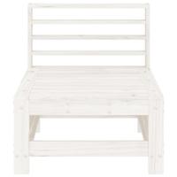 Tuinmiddenbank massief grenenhout wit - thumbnail