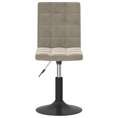 Eetkamerstoelen draaibaar 6 st fluweel lichtgrijs