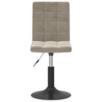 Eetkamerstoelen draaibaar 6 st fluweel lichtgrijs - thumbnail