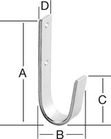 Ophanghaak vz 8510 - 15x 83x30x38mm - thumbnail