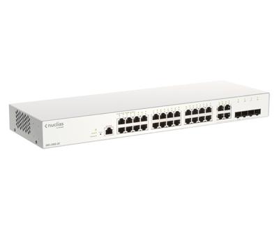 D-Link Nuclias Cloud-Managed DBS-2000-28 Switch - 24 x 10/100/1000 + 4 x Gigabit SFP gecombineerd