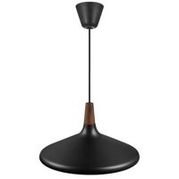 Hanglamp zwart hout &apos;Nori 39&apos; E27 fitting 390mm DFTP - thumbnail