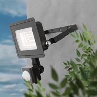 Stratos - LED Breedstraler met bewegingssensor - 10 Watt 735 Lumen - 6500K Daglicht wit licht - IP65 Waterdicht - 15cm Kabel - thumbnail