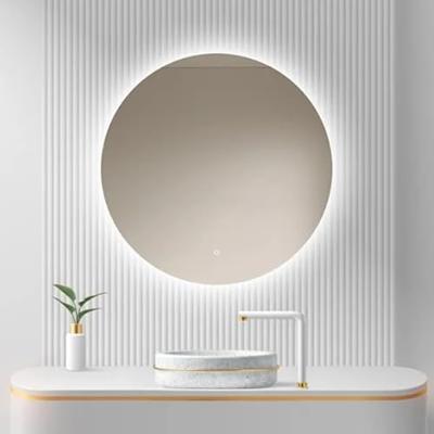 Loxa - Ronde Badkamerspiegel Lena met Led 50cm - Dimbaar - Condensvrij vlak - Duurzame kwaliteit - Eenvoudige installatie