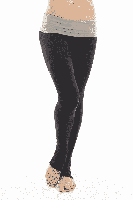 Yogabroek Saraswati Stirrup Zwart-Dove Tweekleurig - thumbnail