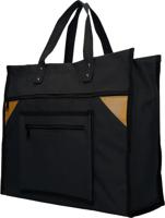 Stevige Boodschappentas Basic Breed Zwart - thumbnail