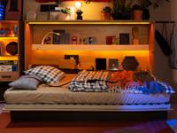 Opklapbed CONCEPTION JUNIOR 120x200 cm artisan eik (horizontaal) - thumbnail