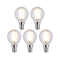 Paulmann 29097 LED-lamp Energielabel F (A - G) E14 Kogel 4.8 W Warmwit (Ø x h) 45 mm x 78 mm 5 stuk(s) - thumbnail