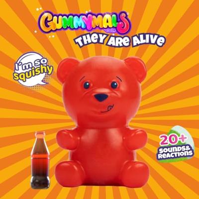 Jiggly Pets Gummymals Gummy Bear 12 cm + Licht en Geluid Rood