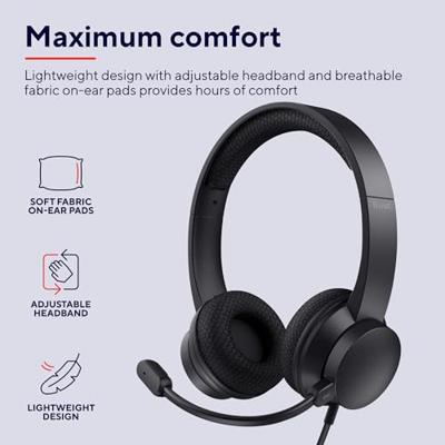 Trust Ayda ENC-headset voor pc (USB) Headset Zwart - thumbnail