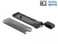 Delock 42635 Externe behuizing voor M.2 PCIe NVMe SSD USB-C, M.2 10 GBit/s 2260, 2230, 2242, 2280 42635 - thumbnail