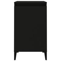 Nachtkastjes 2 st 40x35x70 cm bewerkt hout zwart - thumbnail