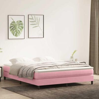 Boxspringbed zonder matras 180x220 cm fluweel roze