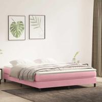 Boxspringbed zonder matras 180x220 cm fluweel roze - thumbnail
