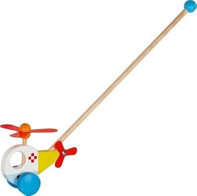 Goki houten duwfiguur helikopter