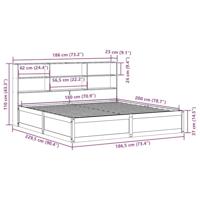 Bedframe zonder matras massief grenenhout 180x200 cm - thumbnail